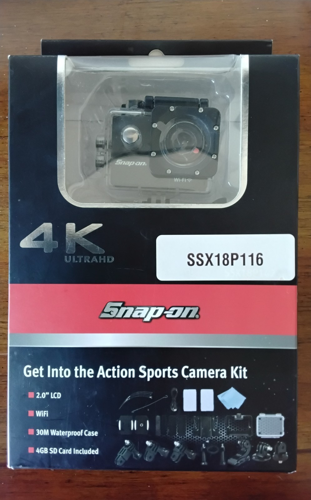 Snap-On 4K Ultra HD Action Sports Camera Kit