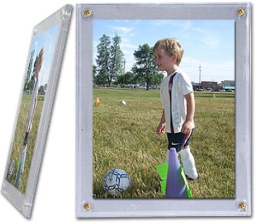 One New BCW 5 x 7 Photo 4-Screw Screwdown Picture Holder 5×7 clear plastic frame