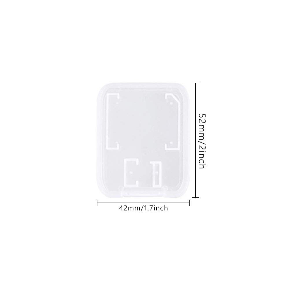 Clear Plastic Memory Card Case Compatible with SD SDHC SDXC Micro SD T-Flash Car