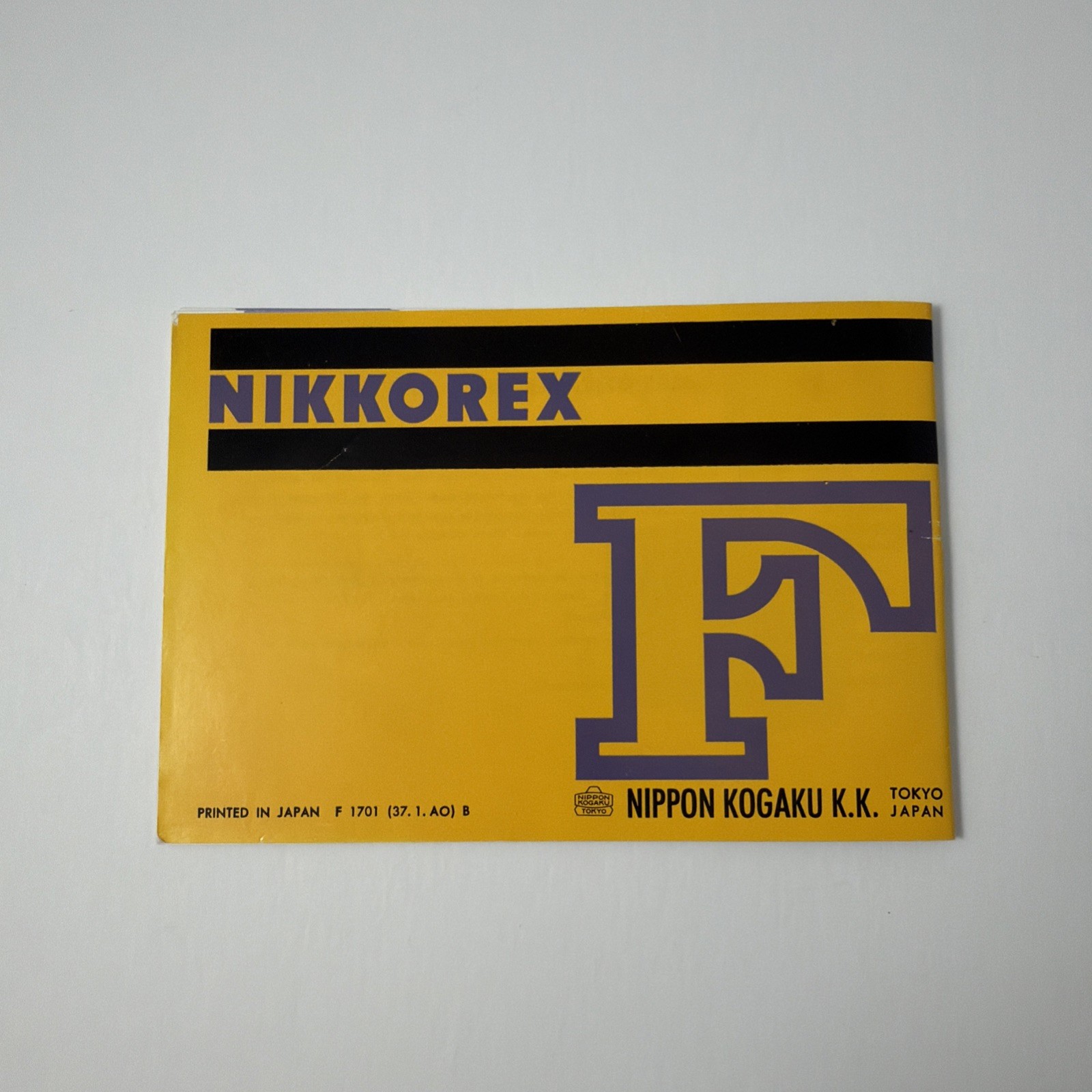 Nikon Nikkorex F Instruction Manual English Original