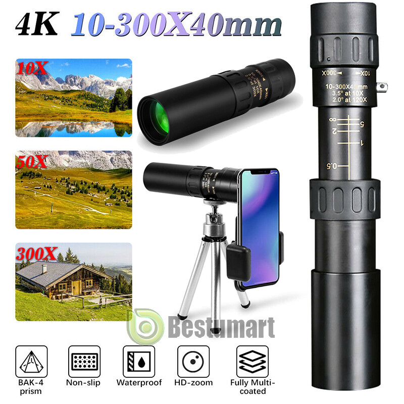 Phone Camera Lens Kit For iPhone Smartphone 300 X 40mm Telephoto Zoom Monoculars