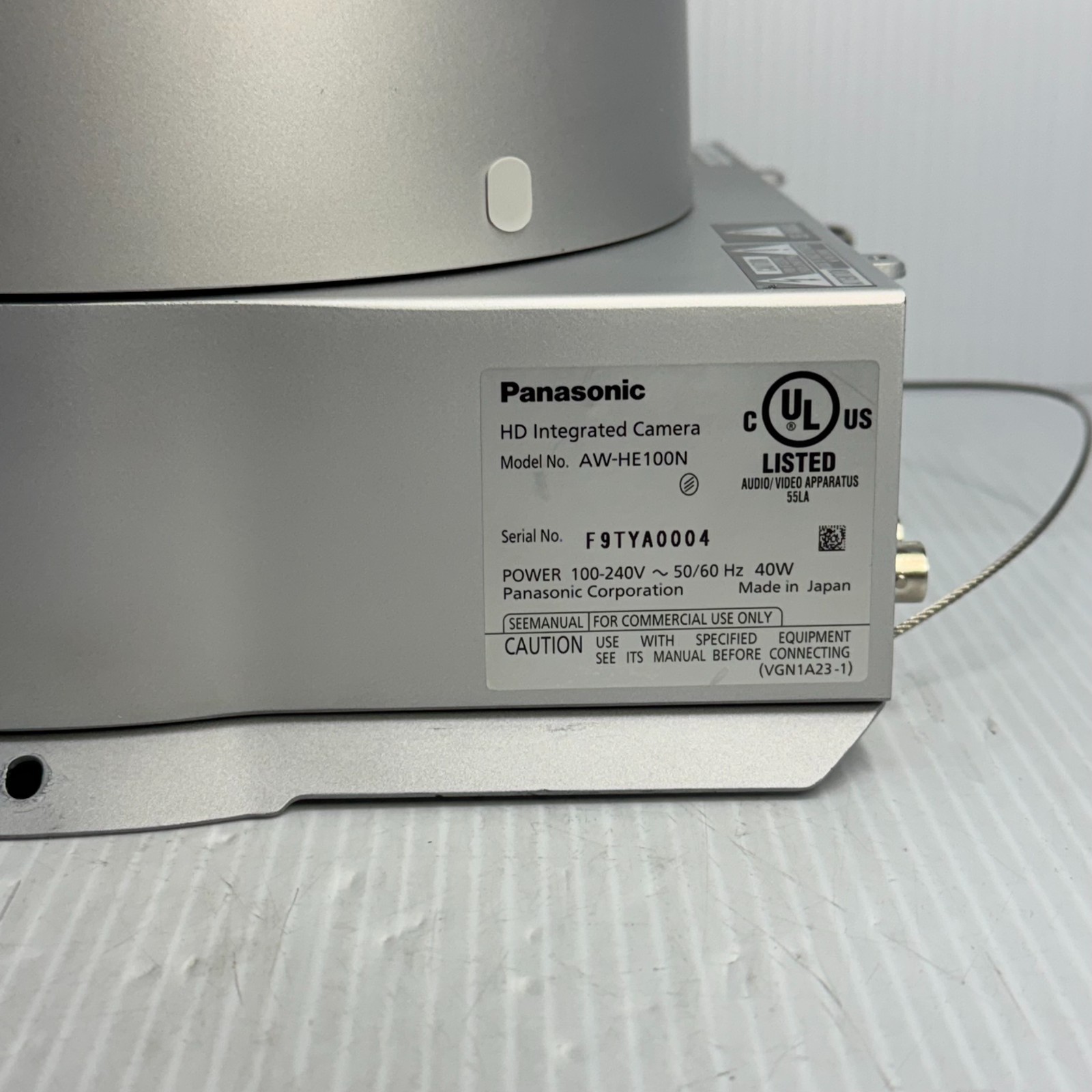 Panasonic AW-HE100N HD Integrated PTZ Camera – Power Tested Only