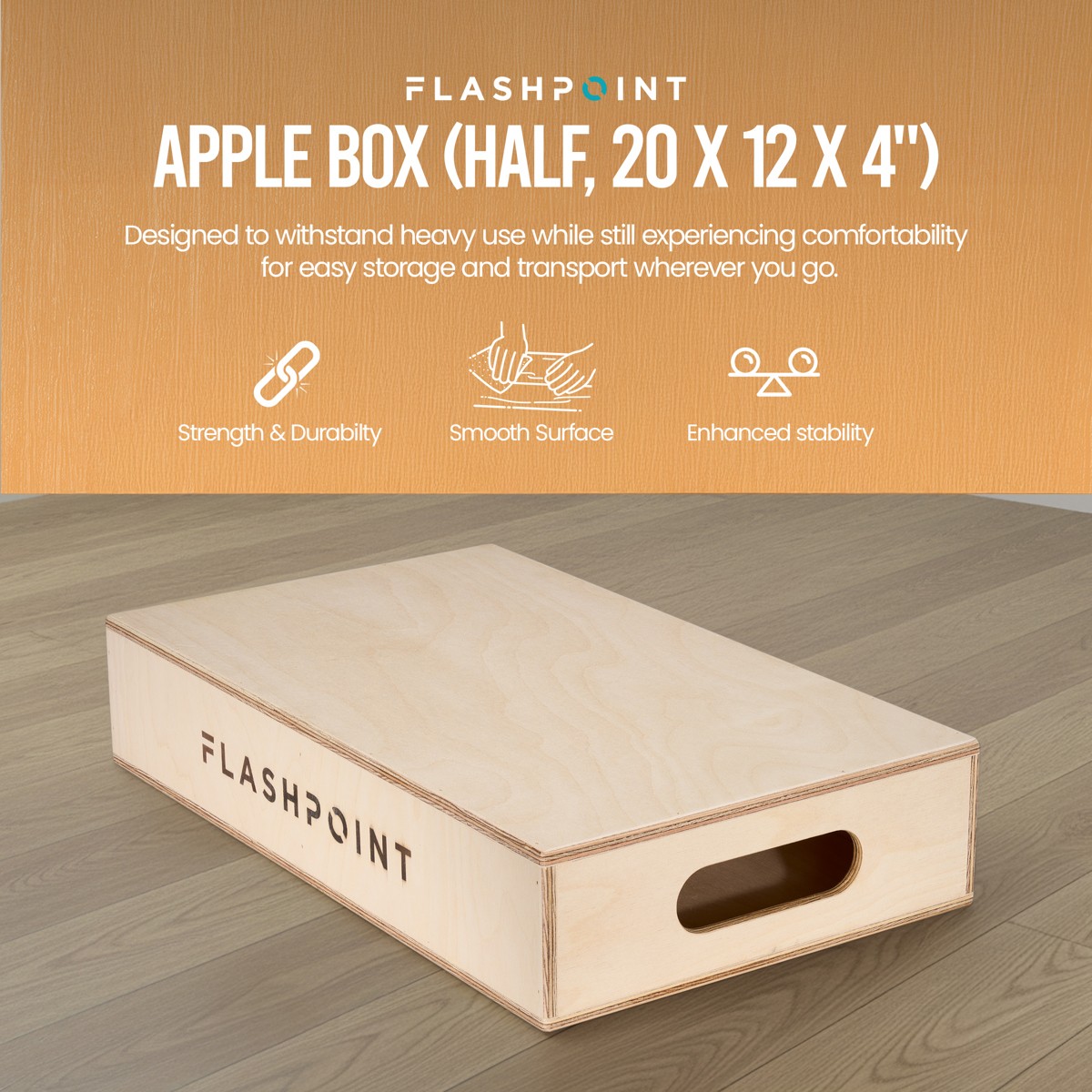 Flashpoint Apple Box (Half, 20 x 12 x 4″)