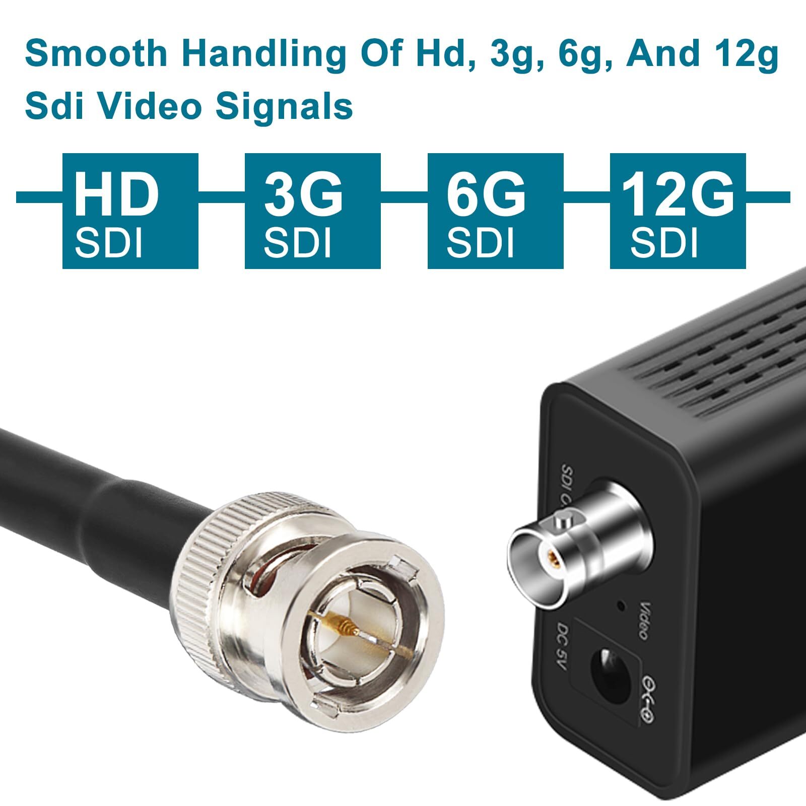 12G SDI Cable 35FT, SDI Video Cable 3G/6G/12G 75ohm BNC Male Cable Supports H…