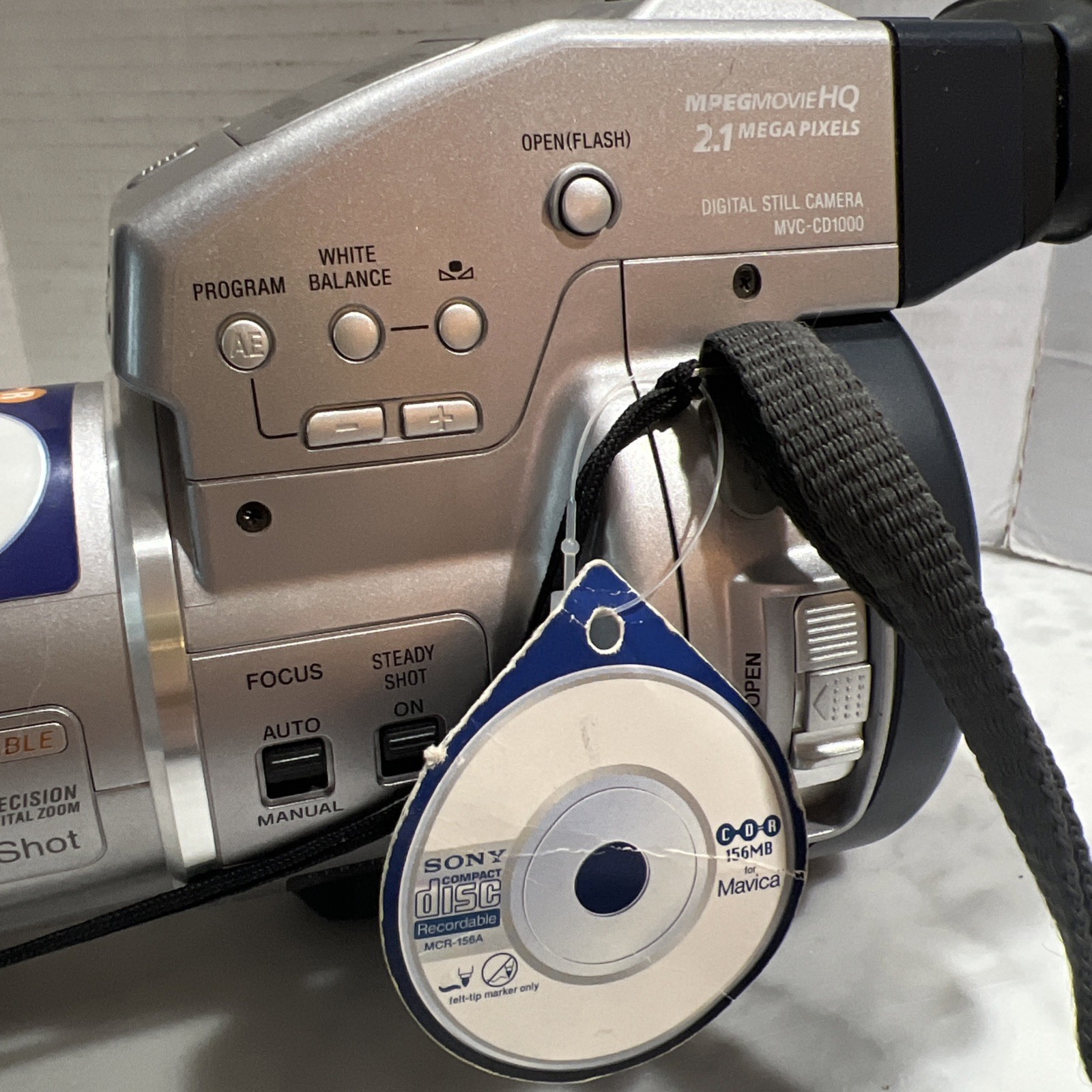 Sony Mavica Mega Movie HQ Digital Still Camera MVC-CD1000 Tested Works