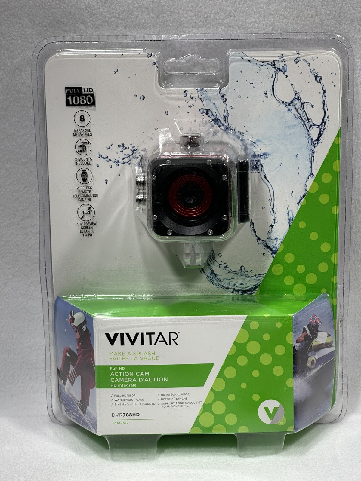 Vivitar DVR 788HD Action Camera – Red – Full 1080p HD with Bike & Helmet Mounts
