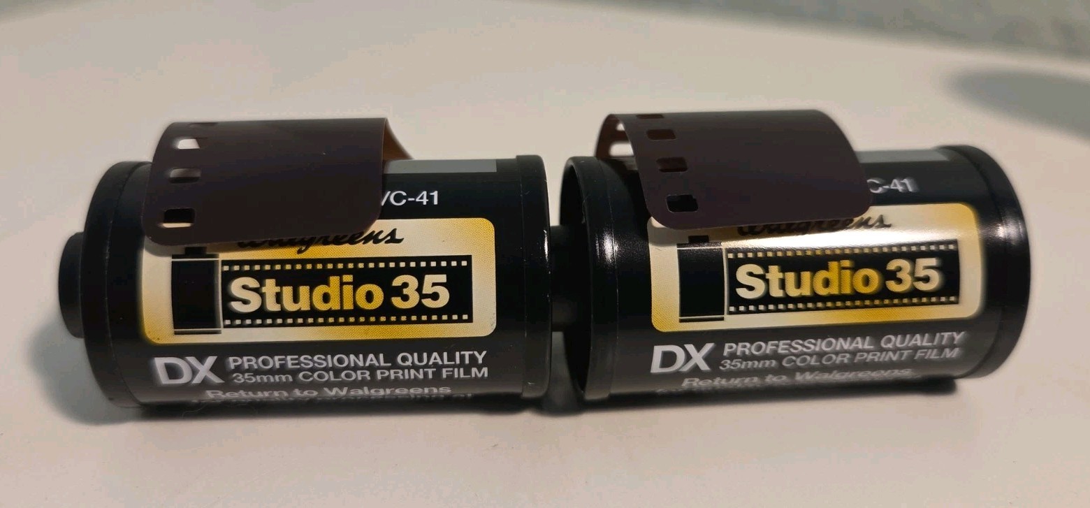 Lot of 2 Walgreens Studio 35 ISO 400 24 Exposure 35mm Film Unexposed Loose Rolls