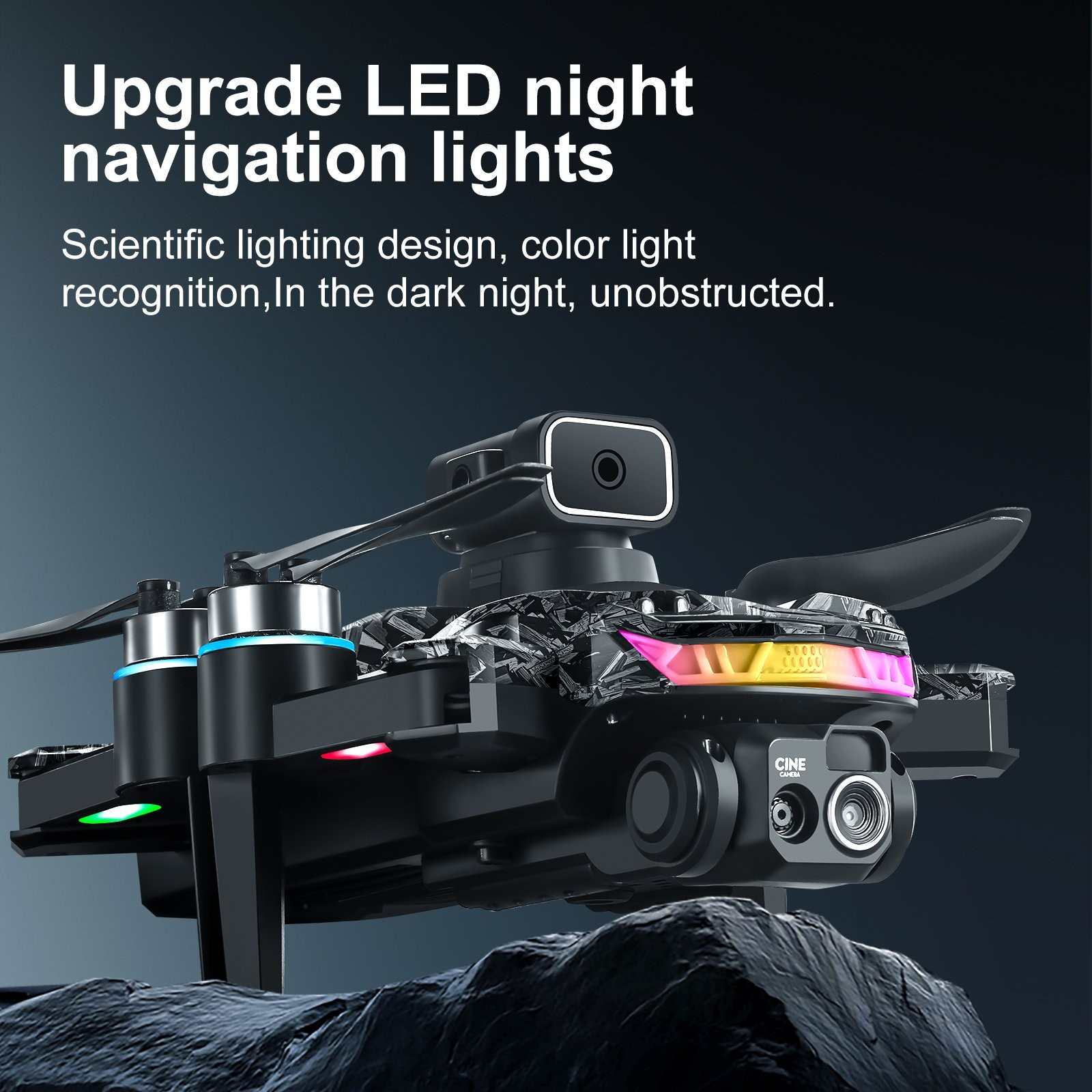 Drone 2026 4K HD Dual Camera WiFi FPV RC Foldable Quadcopter With Remote