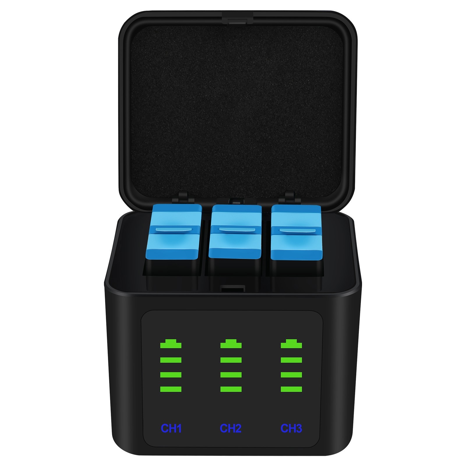 💖3-Pack Hero Battery & Triple Batteries Charger For GoPro Hero 12/11/10/9 Black