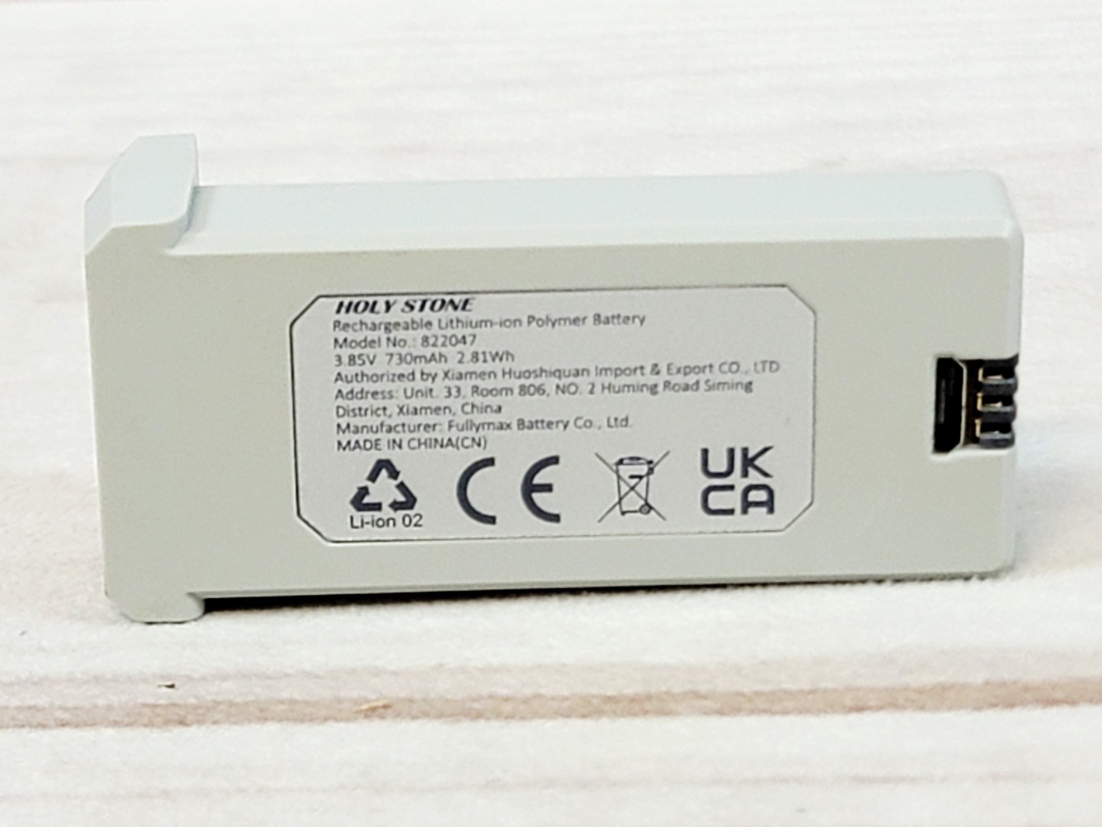 Holy Stone Rc Drone HS430 OEM Battery 3.85V 730mAh 2.81 Wh Battery Only 822047