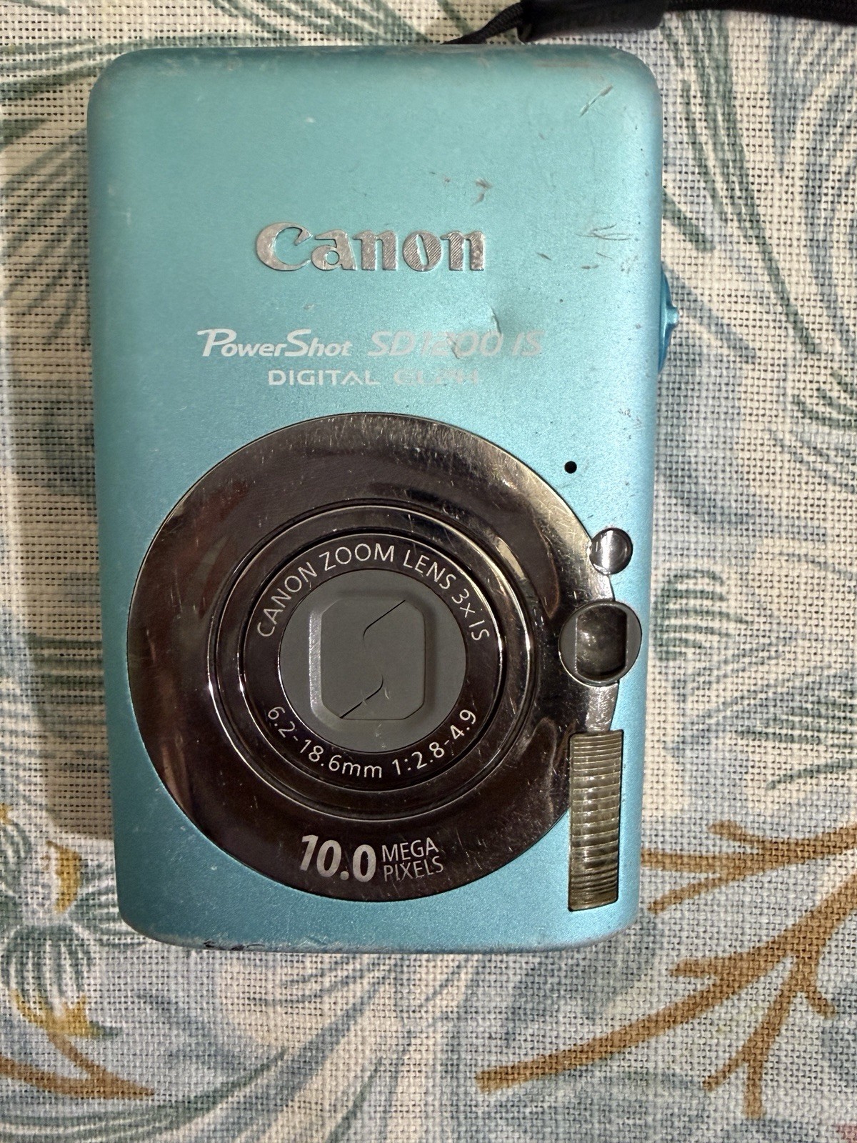 Canon Powershot SD1200 IS Blue Digital Camera Elph 10.0 MP Heavy Wear No Battery