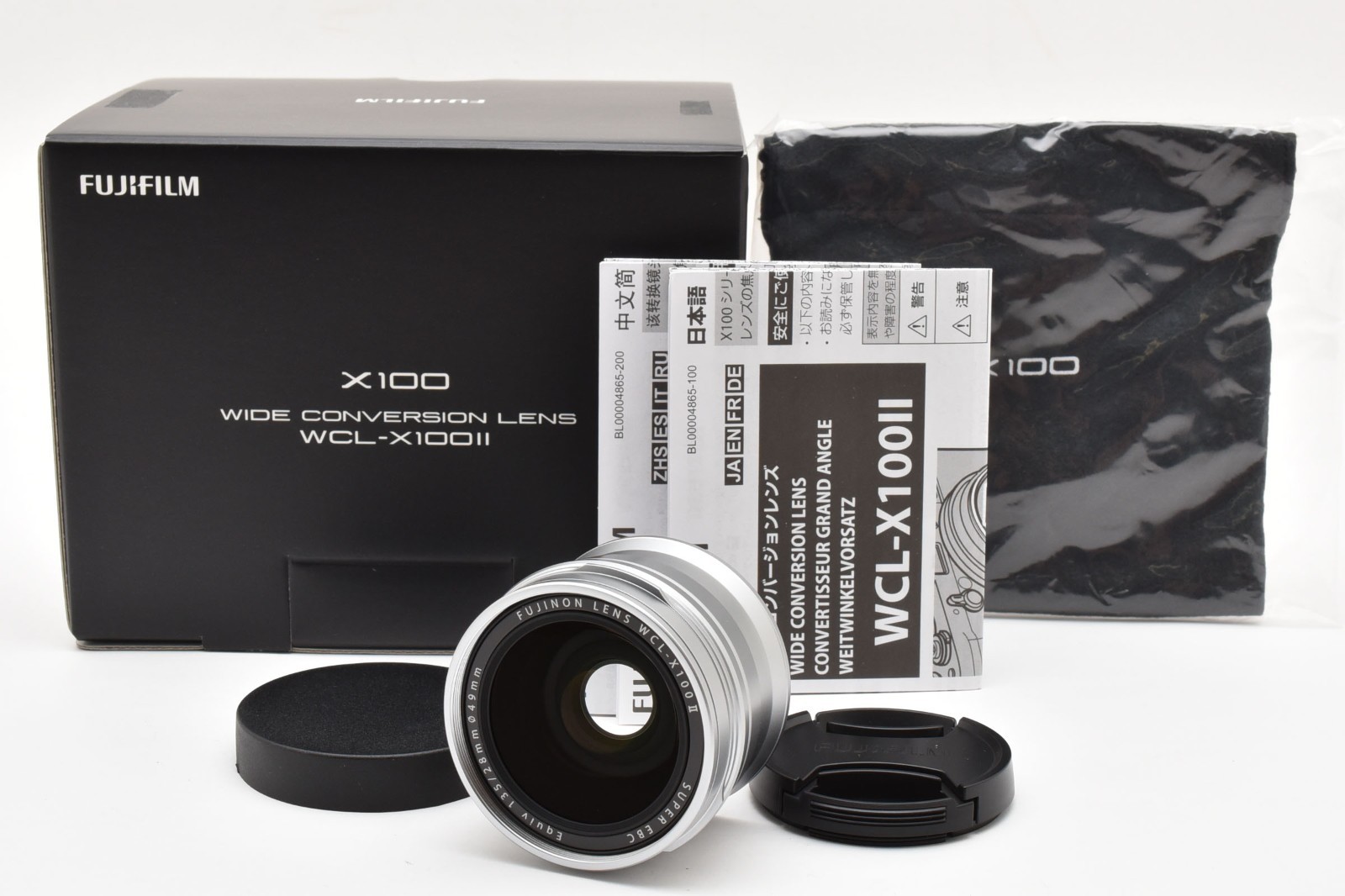 ✨TopMint✨ FUJIFILM WCL-X100 II S Wide Conversion Lens Silver From Japan S580