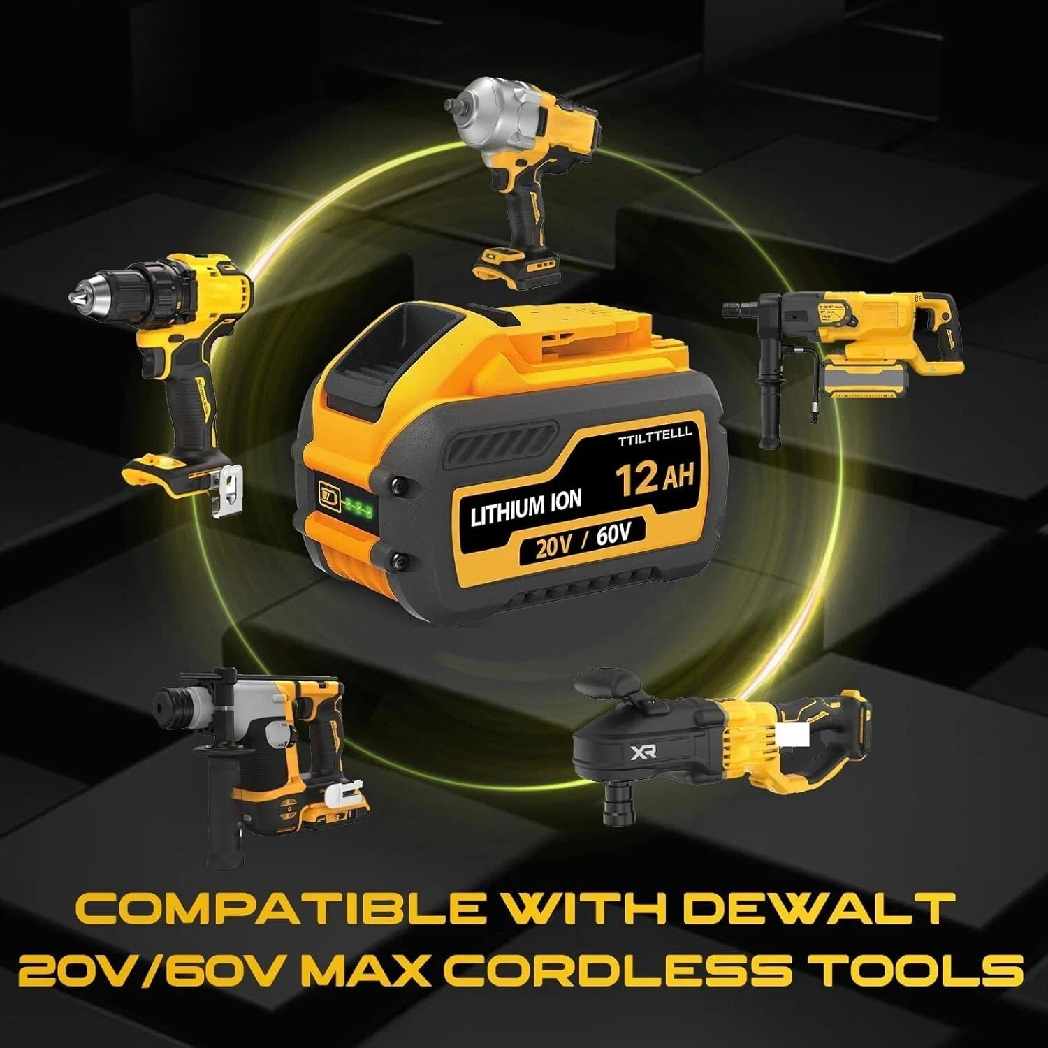 2Pack 12.0AH DCB609-2 For DEWALT DCB612 20V/60V MAX FLEXVOLT Lithium-Ion Battery