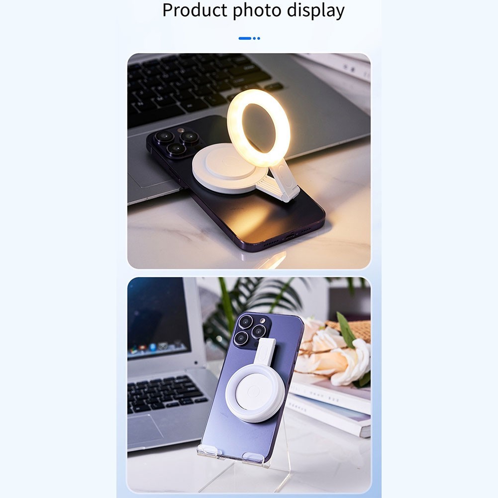 LED Ring Light Magnetic Selfie Light with Lightweight and Compact Design