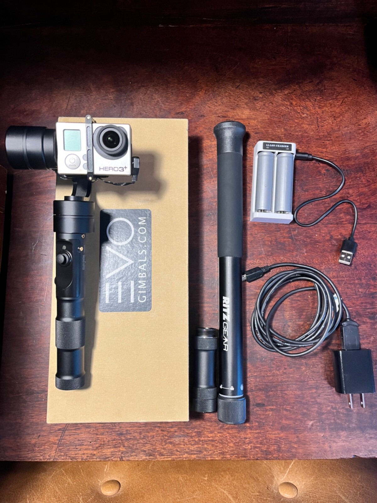 Gopro hero 3 plus black with Evo GP Pro gimbal