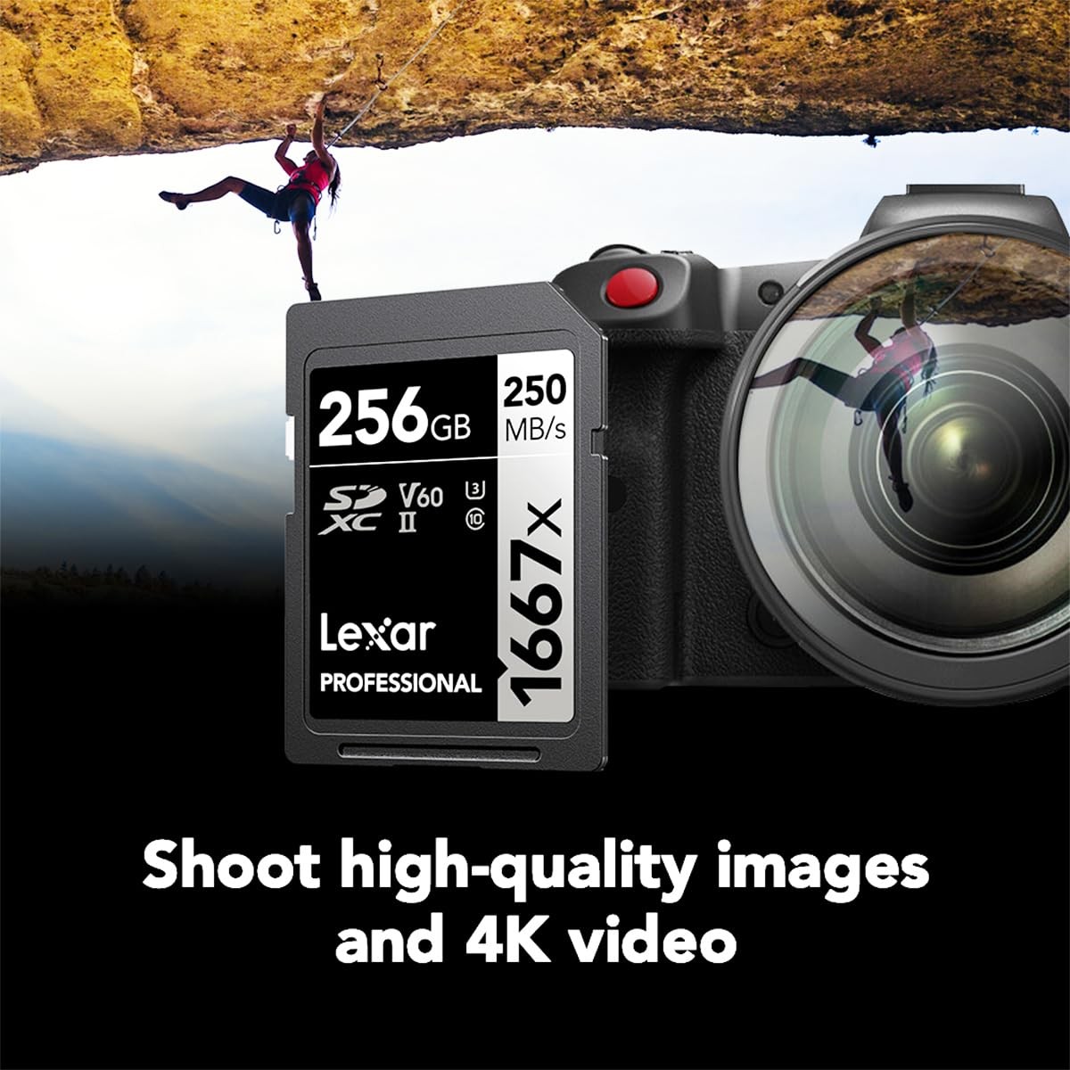 Lexar Professional 1667x 256GB SDXC UHS II Memory Card 250MBs 4K Video Support