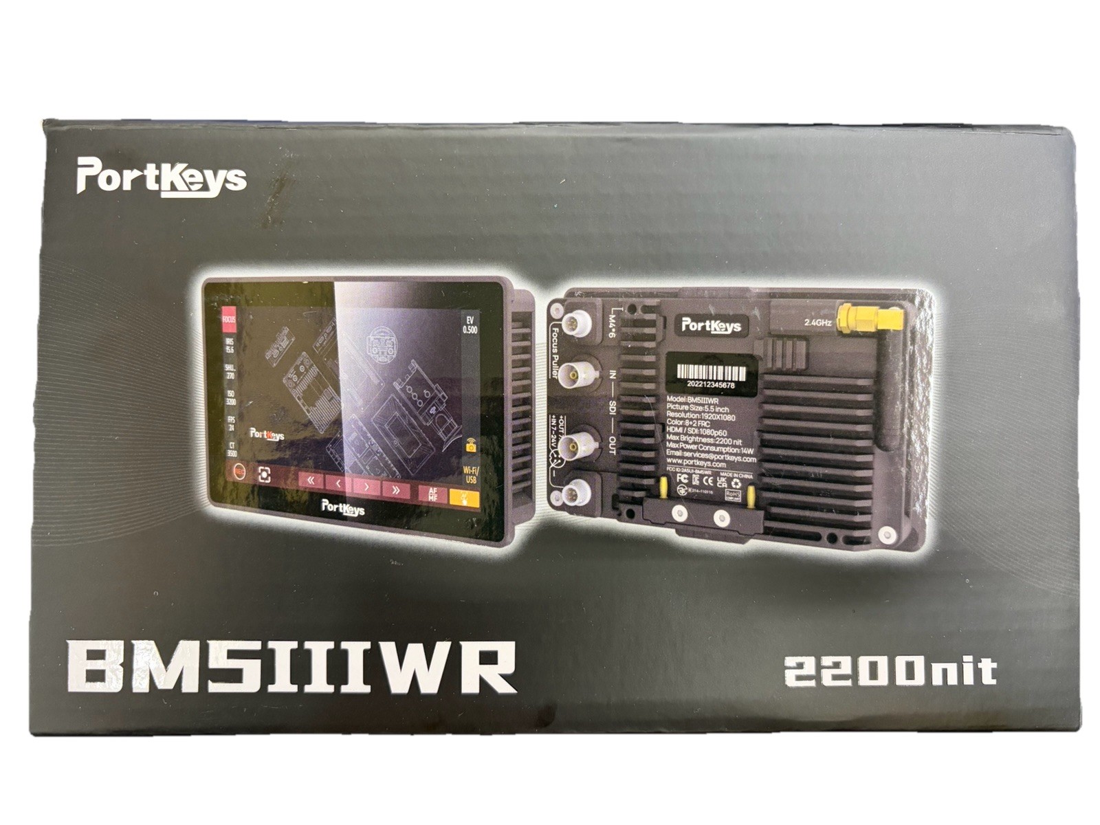 Portkeys BM5IIIWR 5.5″ 2200nit SDI/HDMI Touchscreen Monitor – Wireless Control