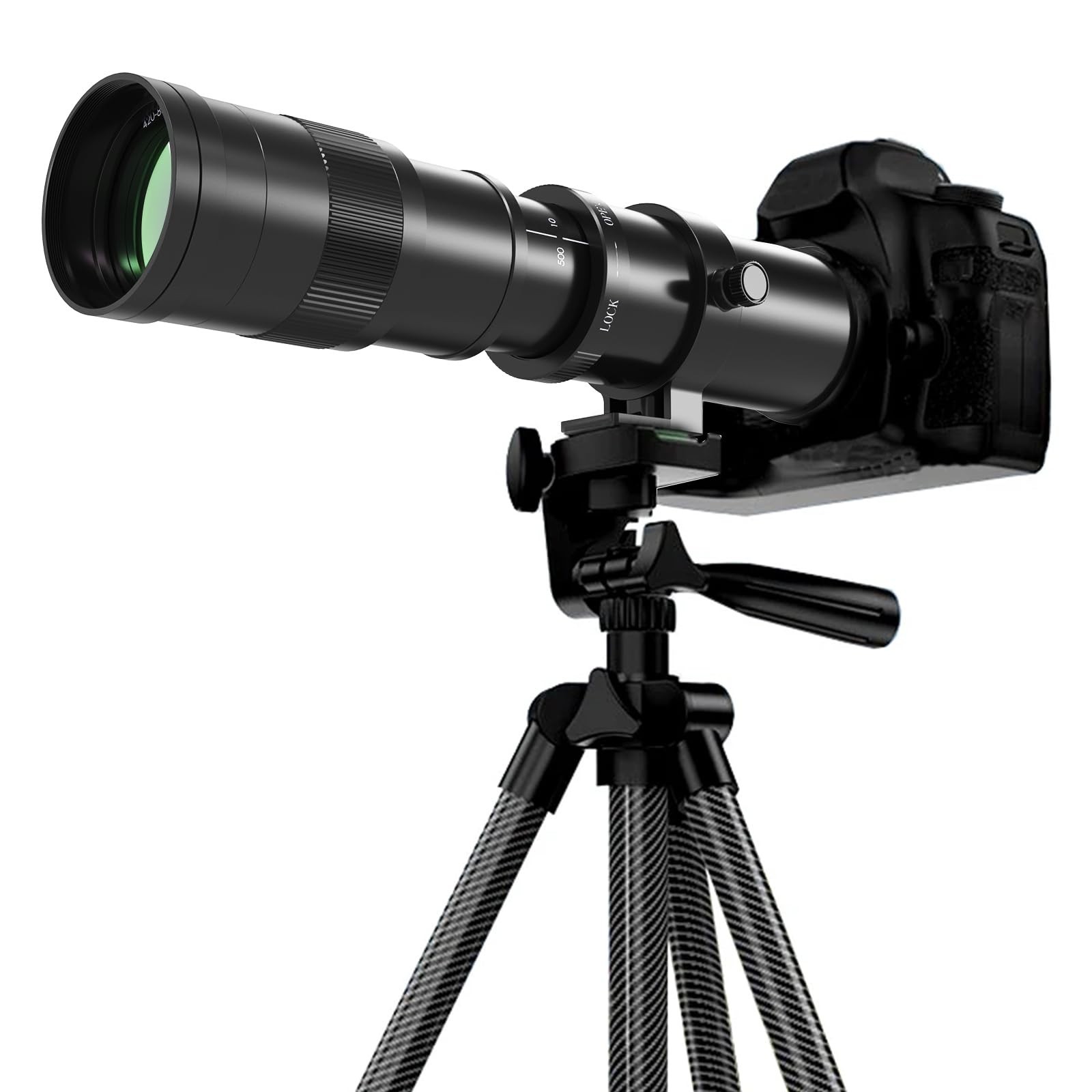 Telephoto Zoom Lens 420-800mm for Sony E Mount Cameras – Manual Focus, Compatibl