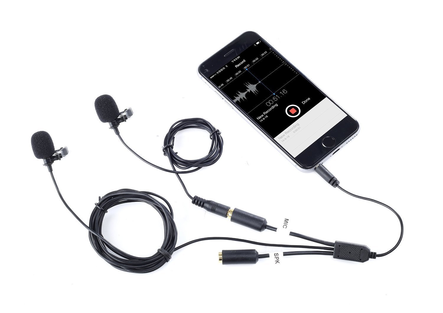 Lavalier Interview Microphone – Secondary Lapel Clip On Mic for Smartphones