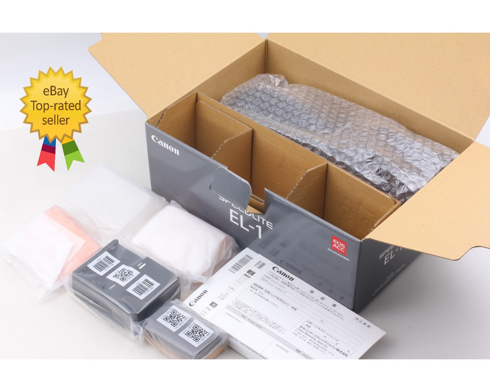 [Unused in Box w/ Case] Canon EL-1 Speedlite E-TTL II Flash Batteries From JAPAN