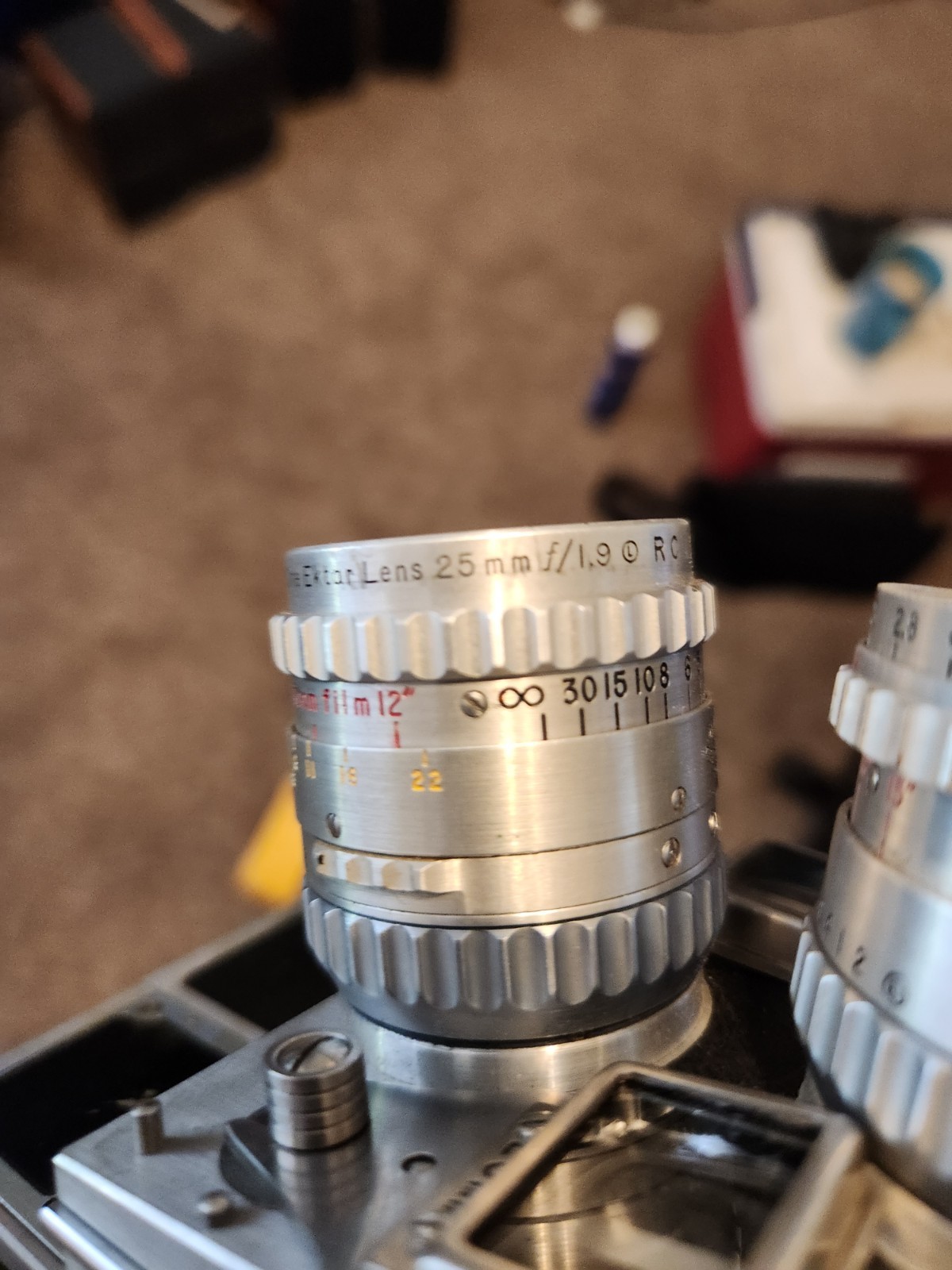 Kodak Cine Ektar 25mm f/1.9 Lens w/ Matching 25mm Finder Cine-Kodak Special