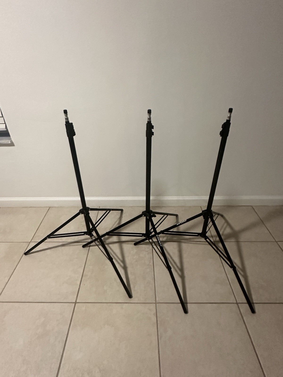 SET OF 3 EMART 7 Ft Light Stand for Photography Portable Excellent Condition