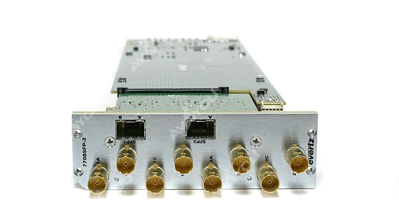 Evertz 7708SFP-2 ASI/SDI/HD/3G Dual Fiber Optic SFP RX/TX w/ BNC I/O +3RU