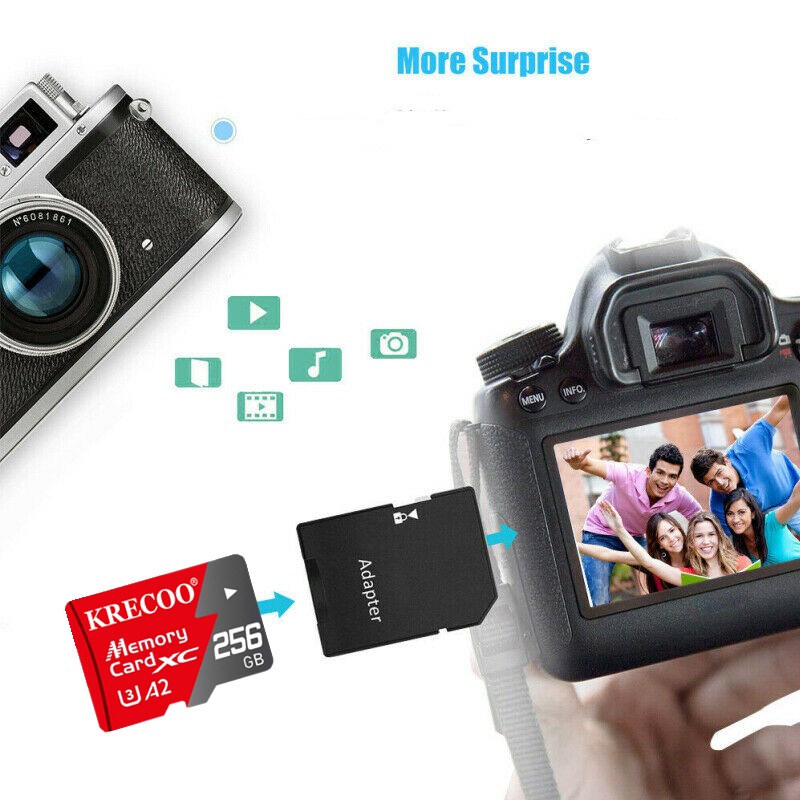 Micro SD 128GB 256GB 1TB High Speed Class 10 TF Flash Memory Card W/ Adapter Lot