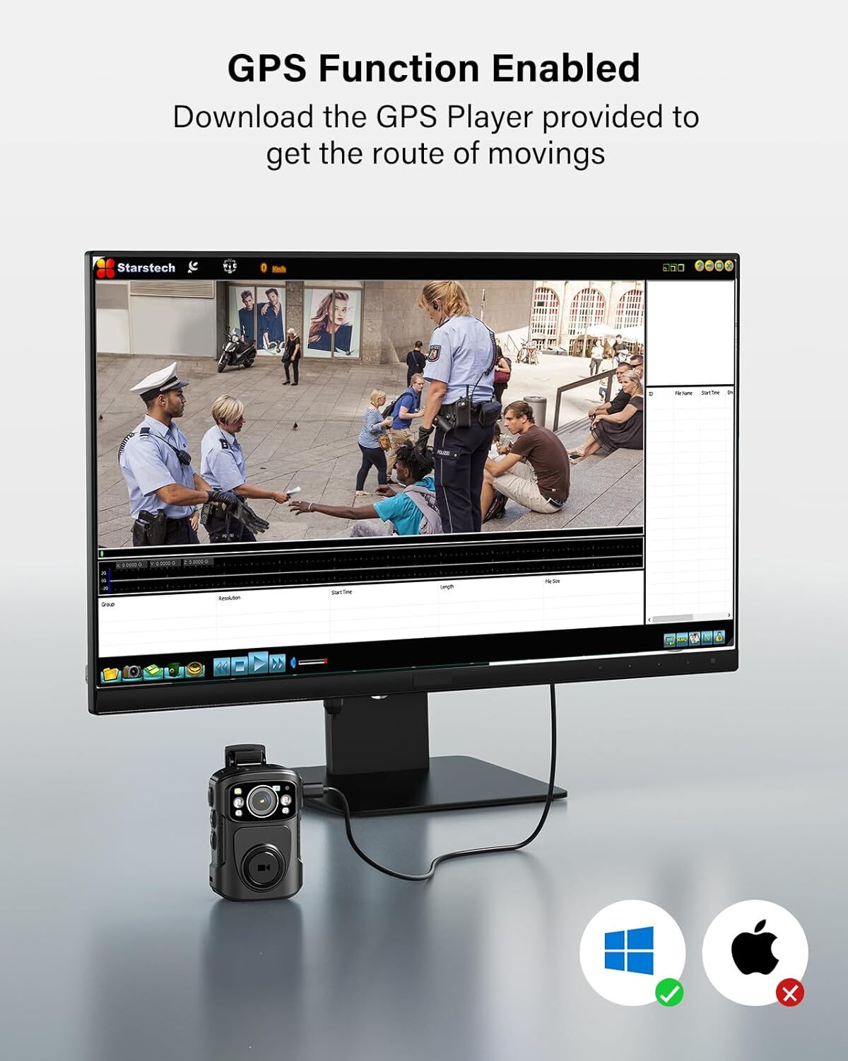BOBLOV B4K5 4K Body Camera GPS Police Camcorder Audio Video Record 128GB/256GB