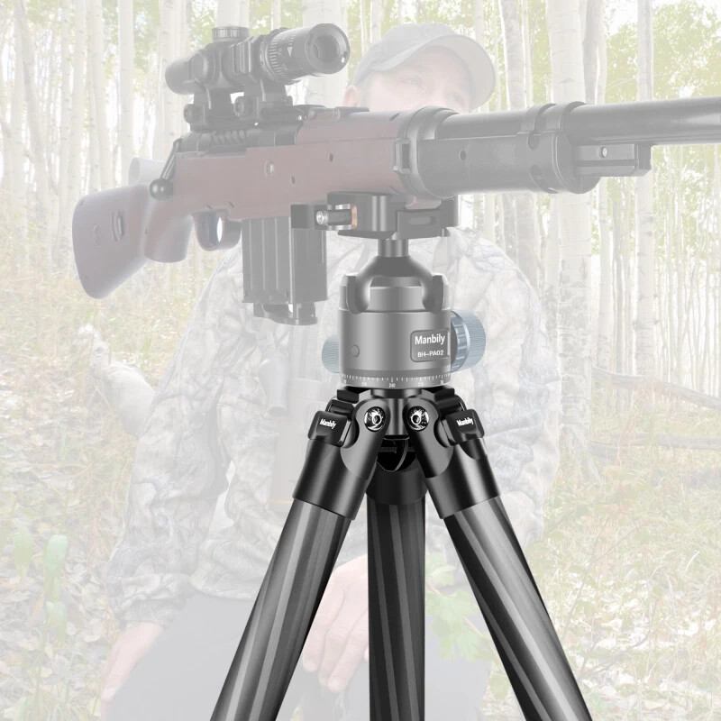 Manbily Tripod Carbon Fiber Tripod, 32mm Tube, Max. Load 44lbs/20kg US STOCK