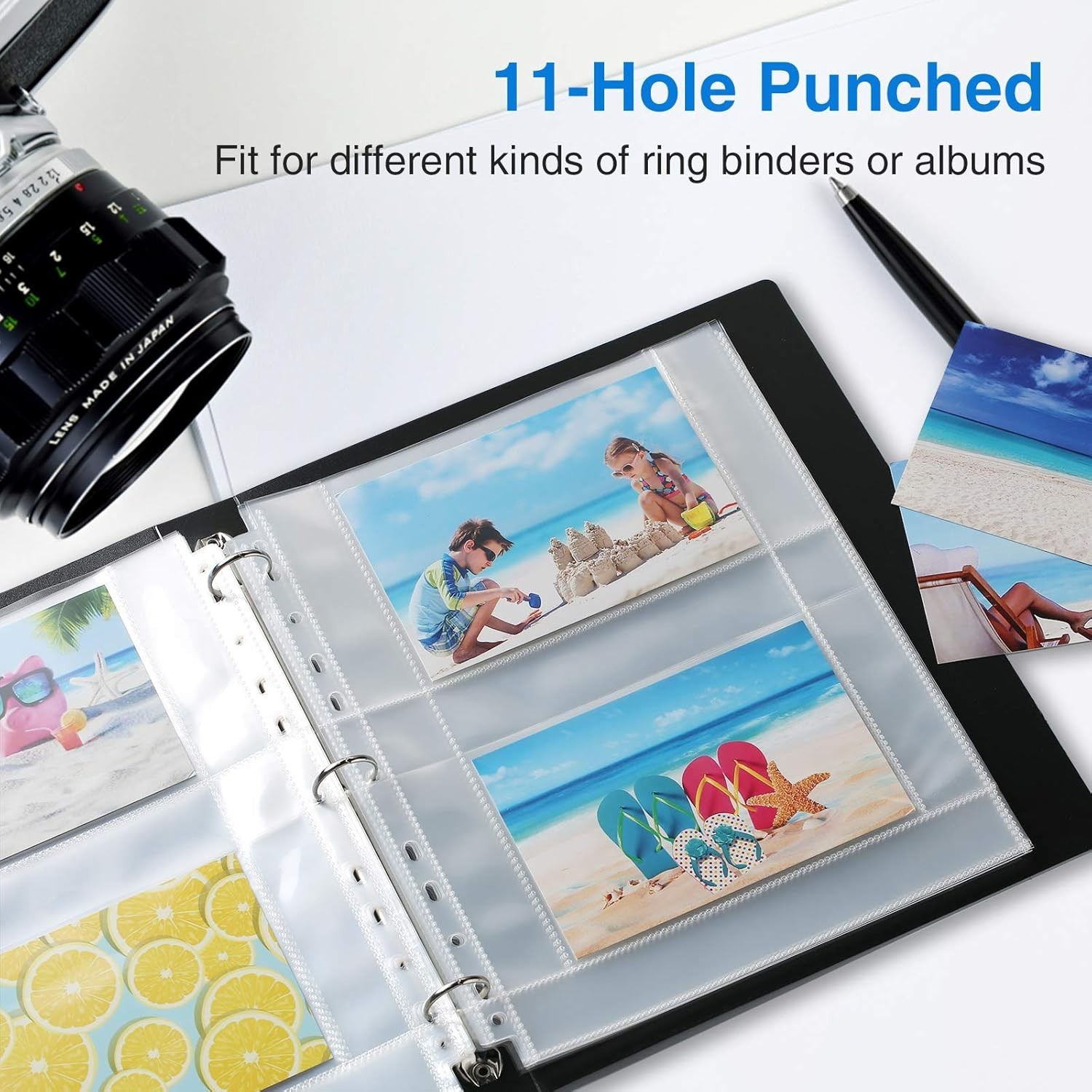 30 Pack Archival 4×6 Photo Sleeves for 3 Ring Binders – Top Loading Design