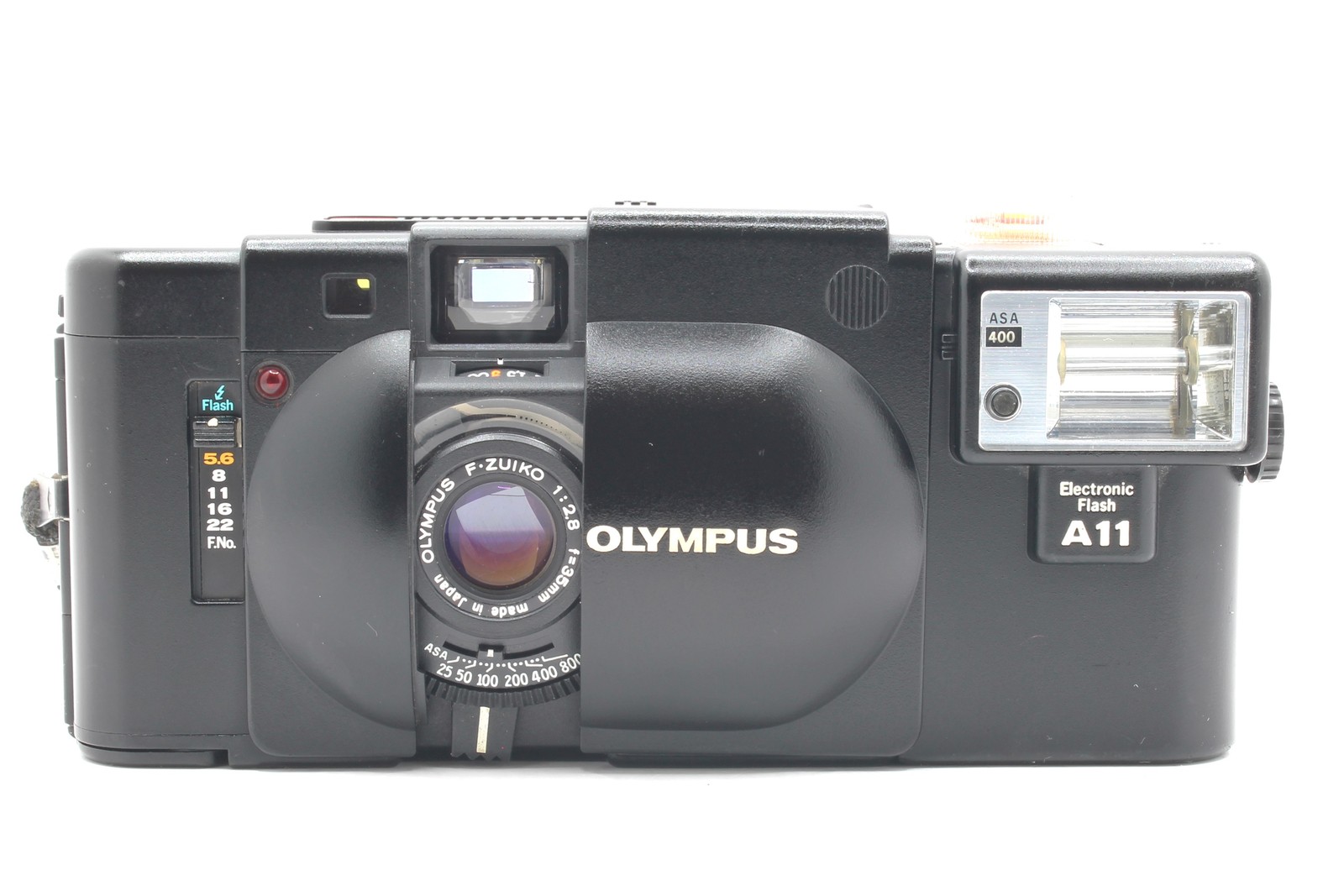 MINT Olympus XA 35mm Point & Shoot Camera A11 Flash Working w/ Case From JAPAN
