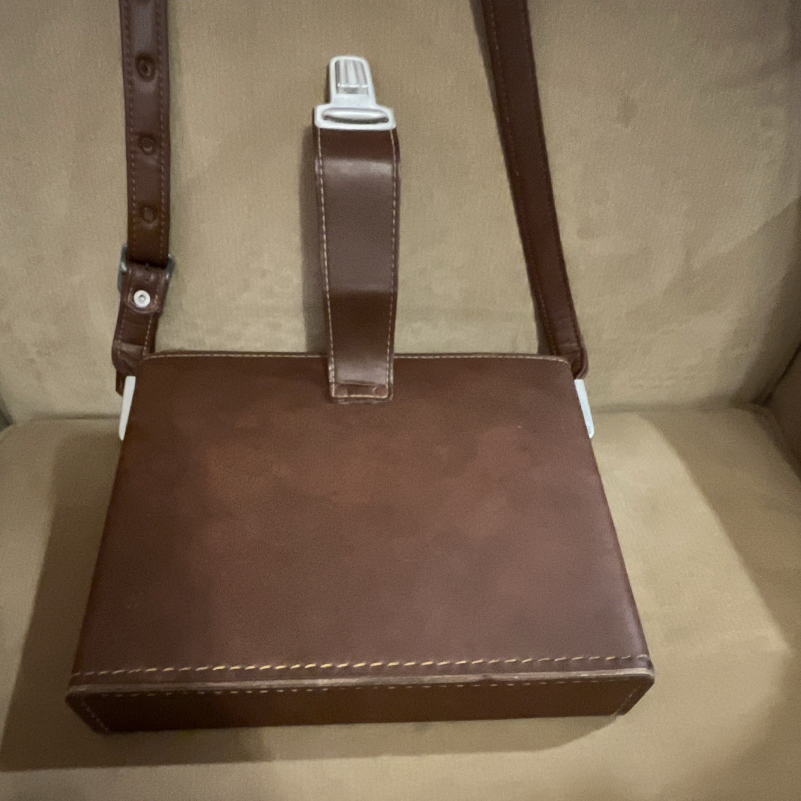 Polaroid Brown Leather Camera Carry/Shoulder Bag Case with Strap