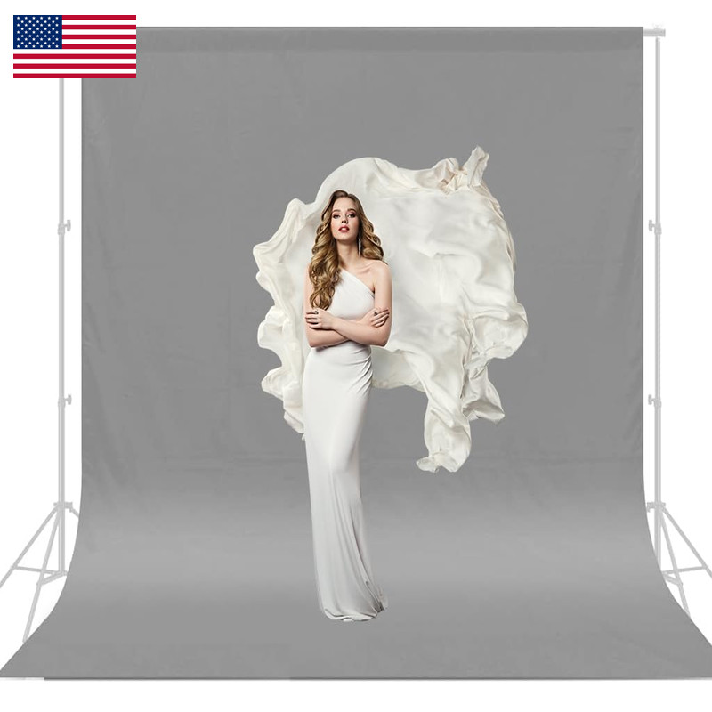 Cpliris 10X12Ft Gray Backdrop Photography Grey Photo Shooting Background Matt