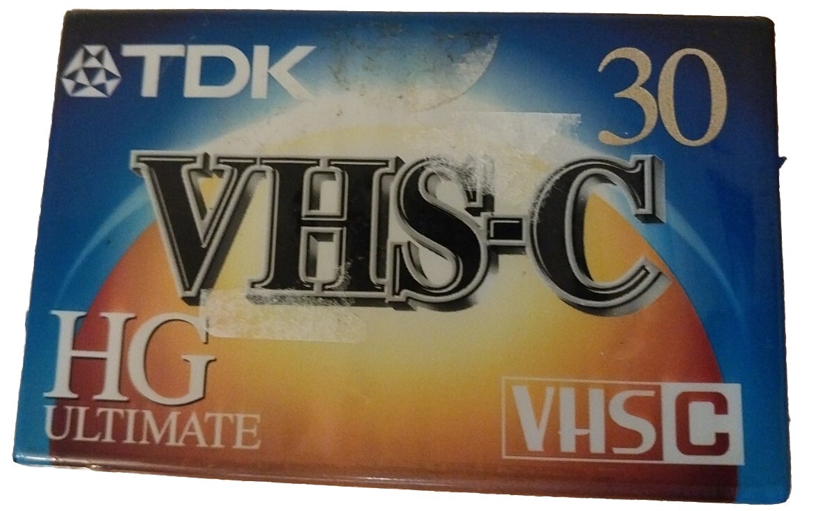 Cassette Tape VHS-C TDK 30HG Camcorder Videotape HG Ultimate Vintage Sealed RARE