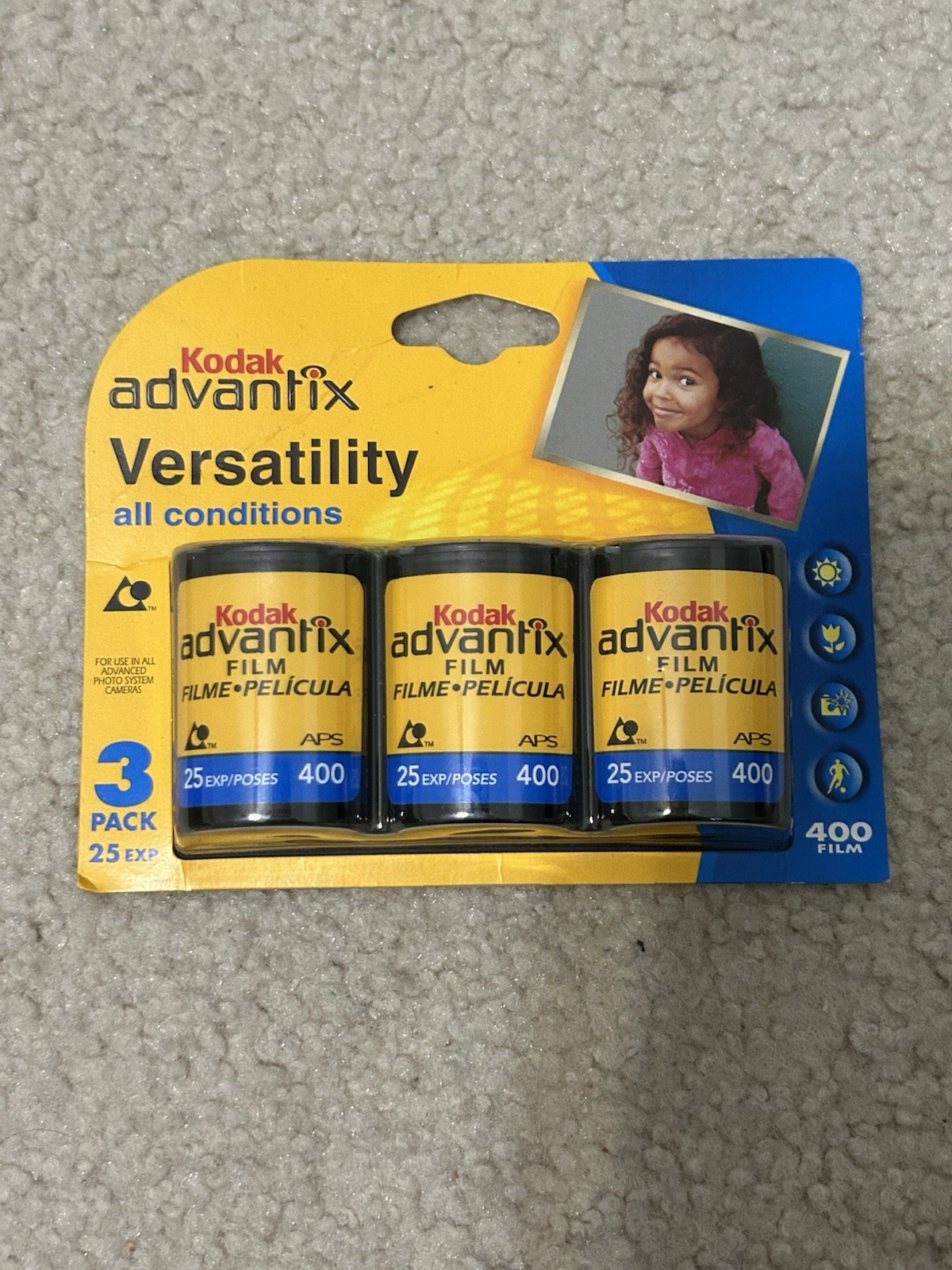 Kodak Advantix Versatility APS Color Film 400 ISO 3 Pack 25 Photos NOS