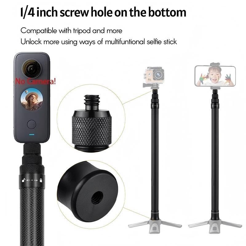 3m/1.5m Carbon Fiber Invisible Selfie Stick Extended Pole For Insta360 X5X4X3X2