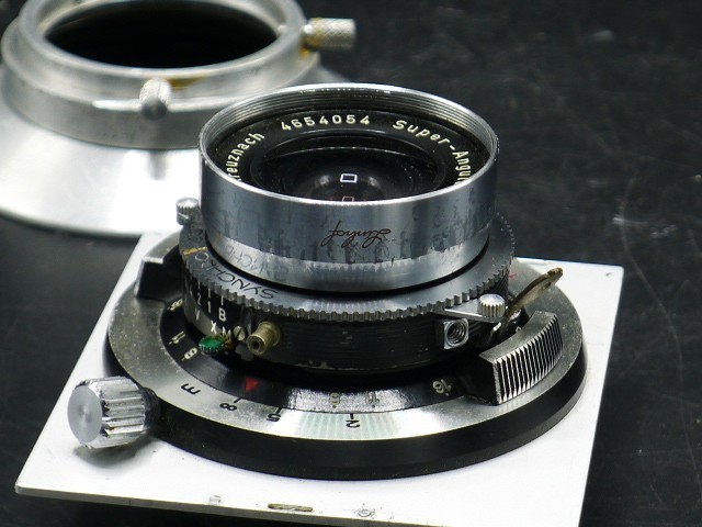 Linhof-Selected Super-Angulon 47mm f8 in Helical Focus Mount on Linhof Lensboard