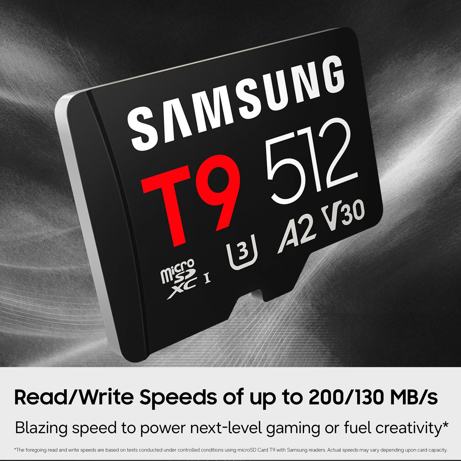 Samsung MB-MH512T/AM microSDXC T9 512GB Memory Card 200/130 MB/s Read Write