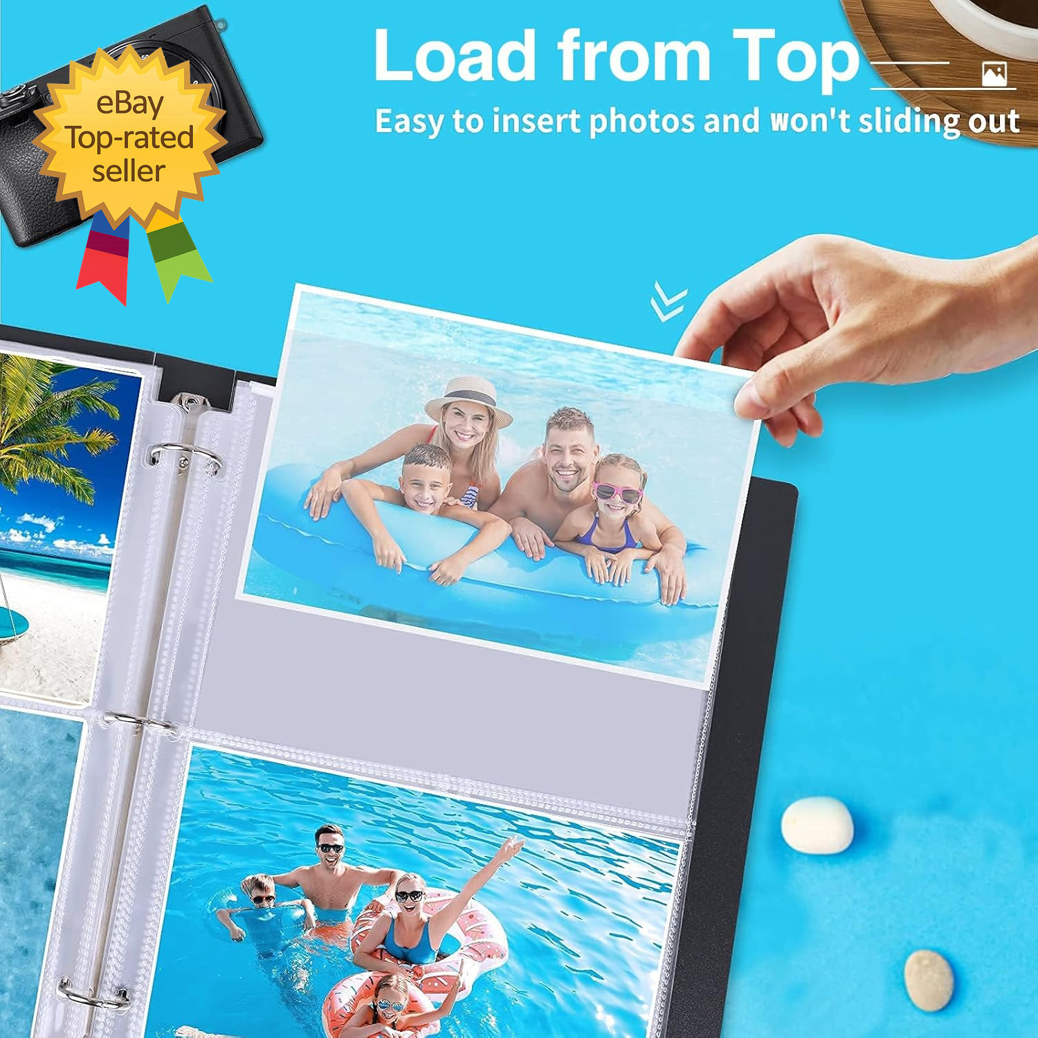 30 Pack Photo Sleeves for 3 Ring Binder 5X7 for 120 Photos Archival Photo Page