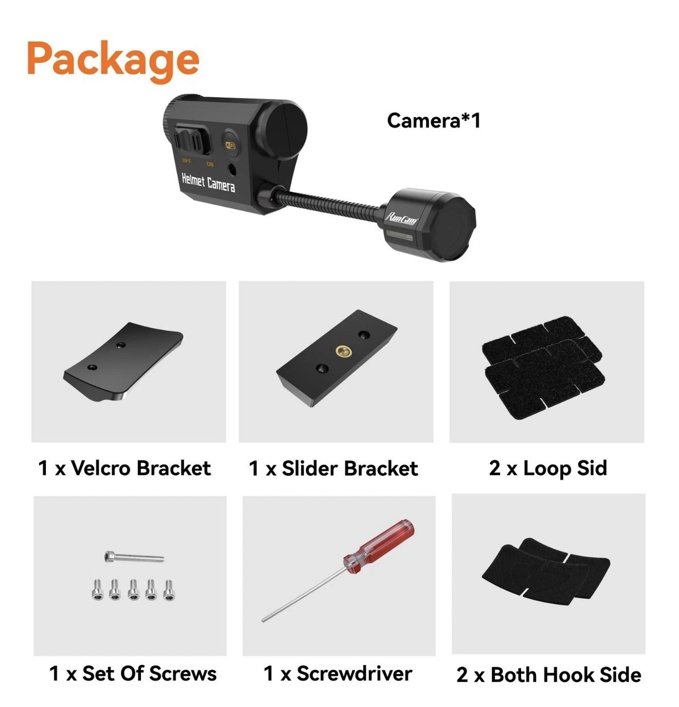 RunCam Helmet Camera 1920×1080 60fps Built-in Wifi – EXCELLENT
