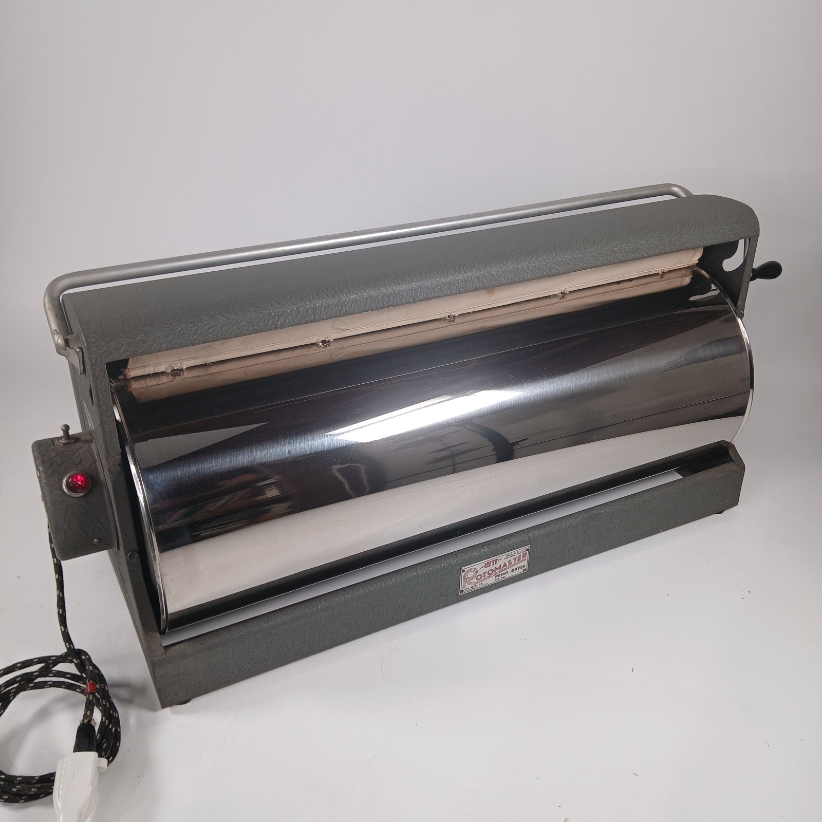 Vintage LOTT Rotary Print Dryer 24″ Drum Adjustible Temp Tested and Works