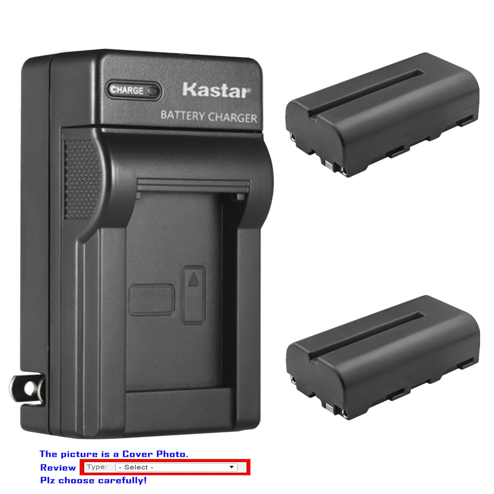 Kastar Battery AC Charger for Godox GM7S 7″ 4K Touchscreen Ultra-Bright Monitor