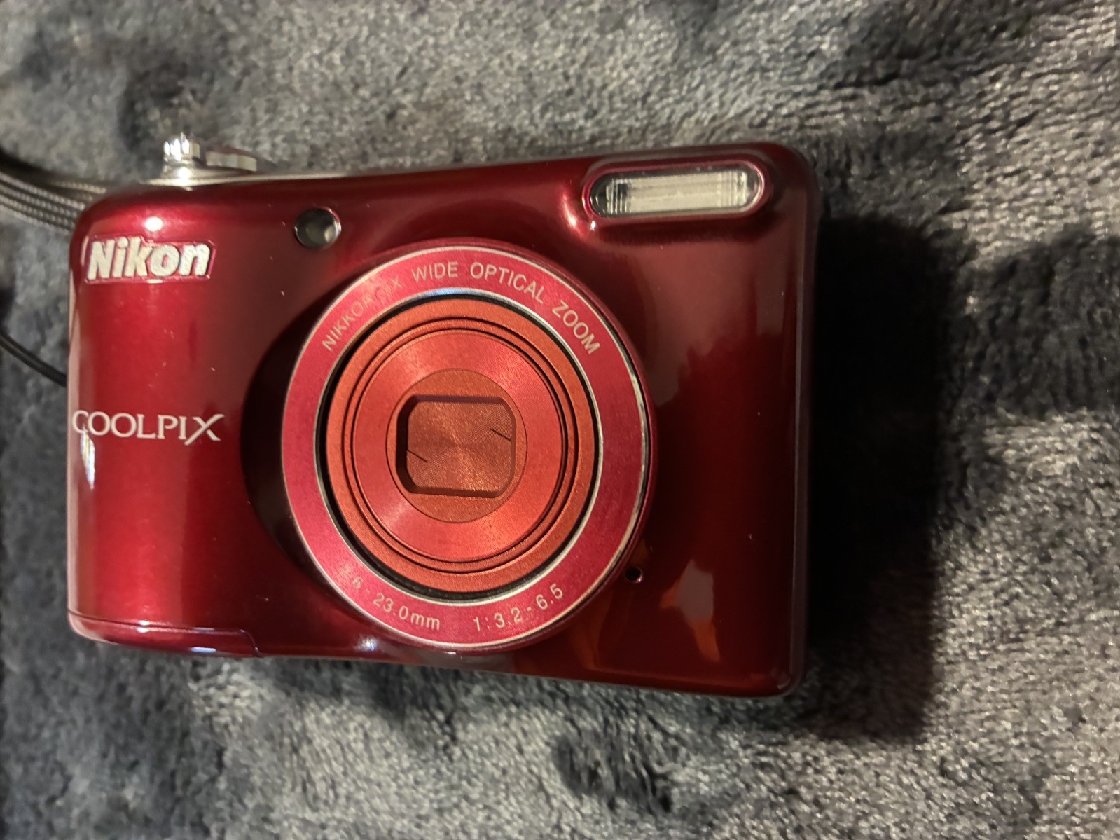 Nikon Coolpix L32 Red 20.1 Megapixel Digital Camera 5x Zoom Pristine Open Box