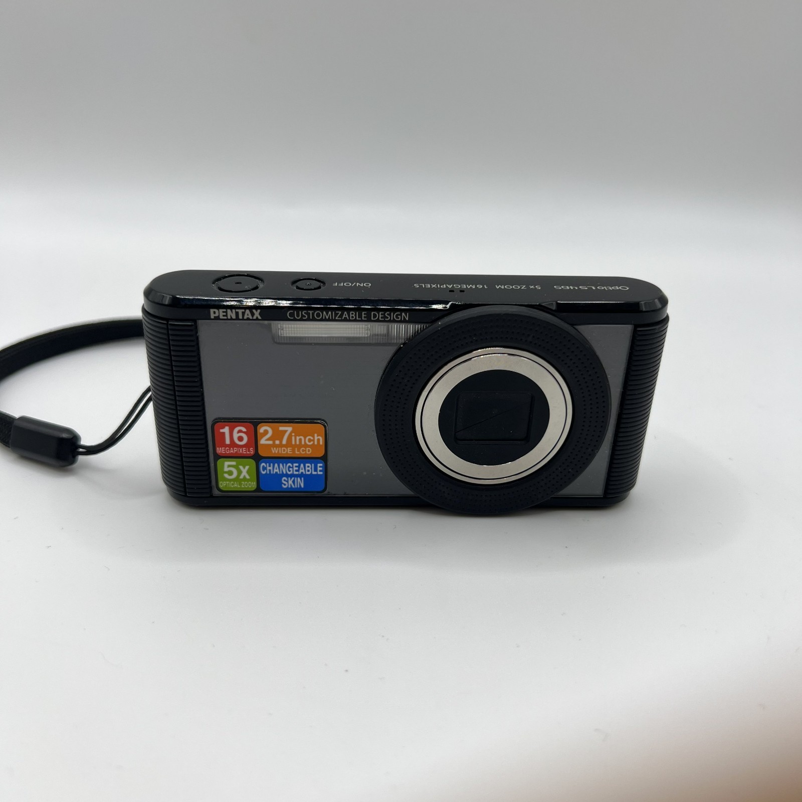 Pentax Optio LS465 16MP Compact Camera Black Used WORKING