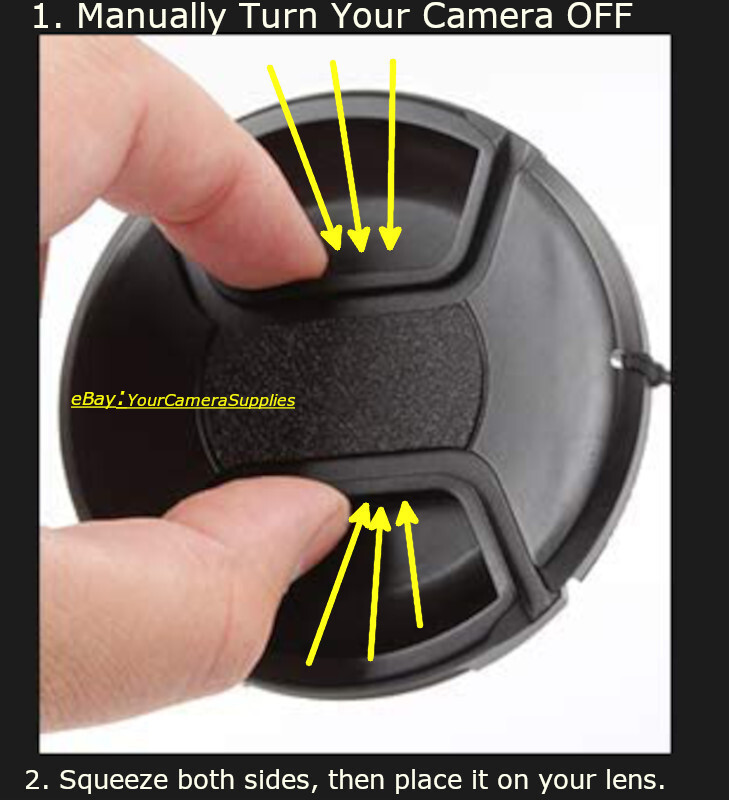 SNAP-ON FRONT LENS CAP DIRECTLY to CAMERA FUJI S9950W S9950 W FINEPIX+HOLDER
