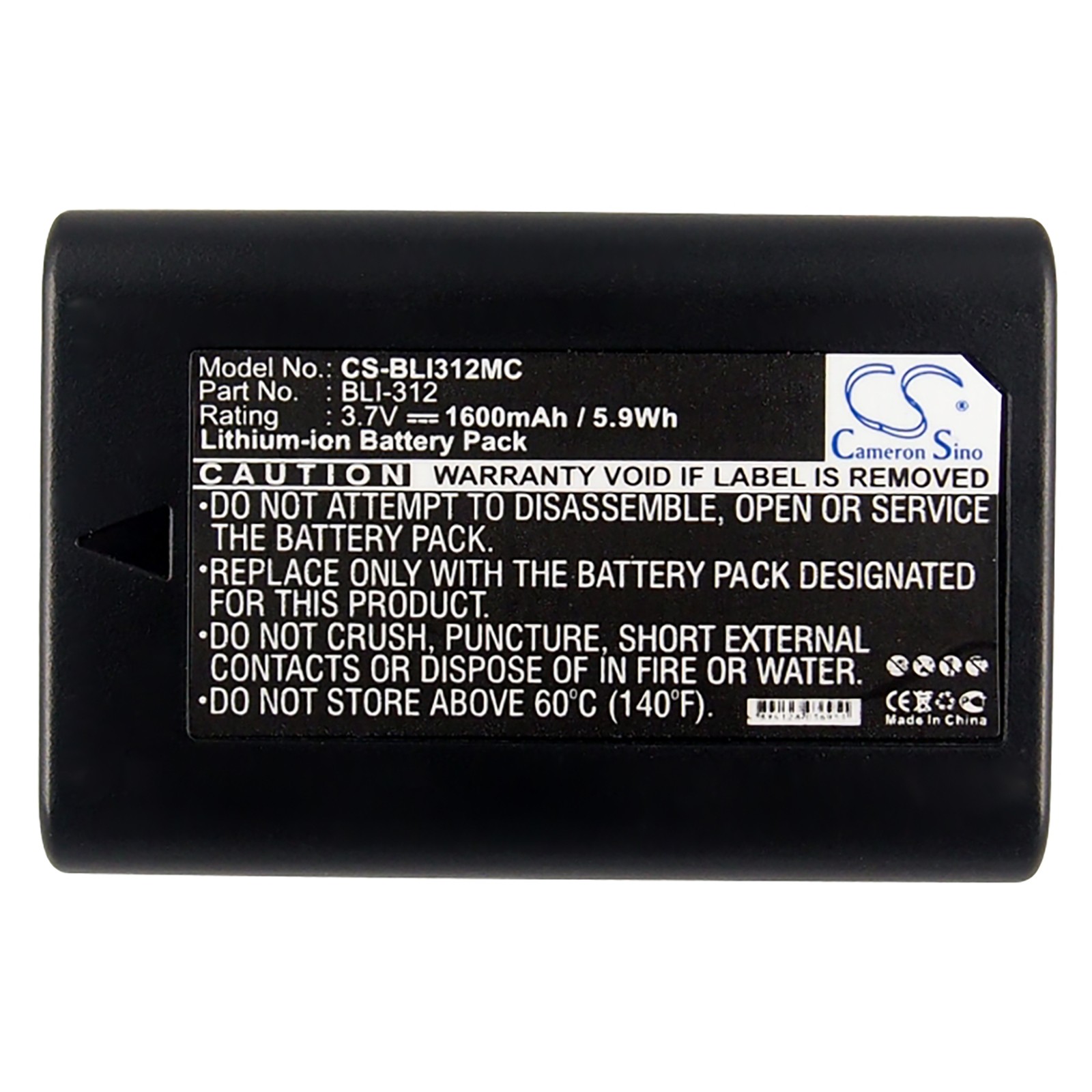 Battery for BM8 M8 M8.2 M9 14464 BLI-312 Camera CS-BLI312MC 3.7v 1600mAh
