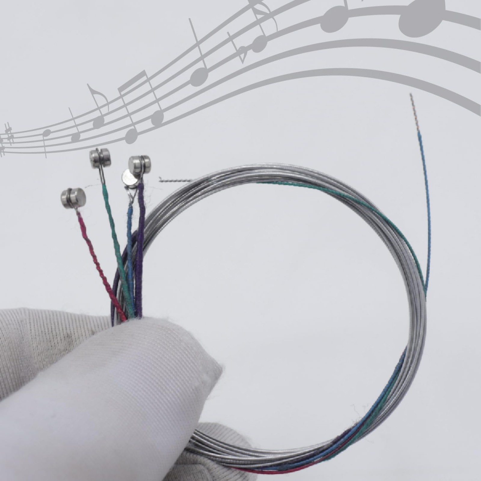 Cheerock 4 Set Violin Strings Full Size 4/4, Universal Steel Core silver