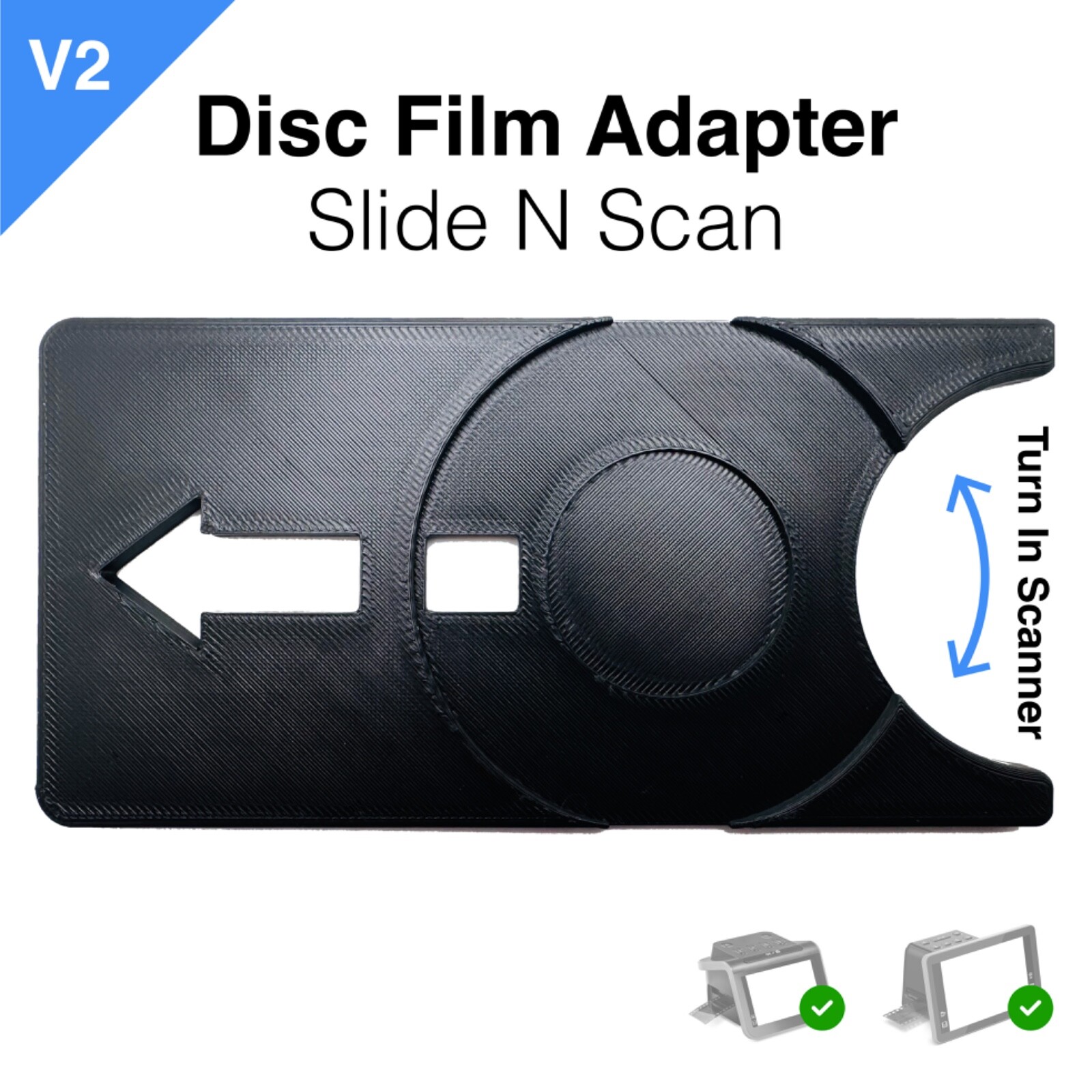 Disc film adapter made for Kodak Slide N SCAN Film and Slide Scanner | Disk Film