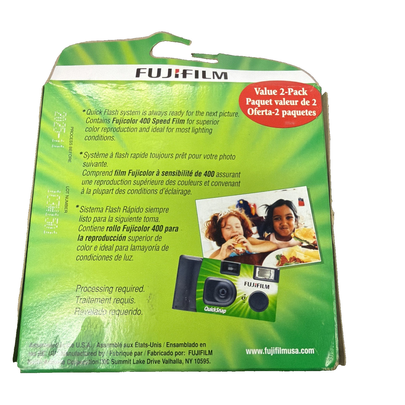 FujiFilm Quick Snap 35mm Cameras 2 Pack Continuous Flash Exp. 08/2026